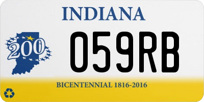 IN license plate 059RB