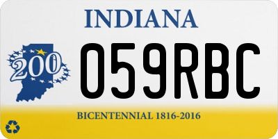 IN license plate 059RBC