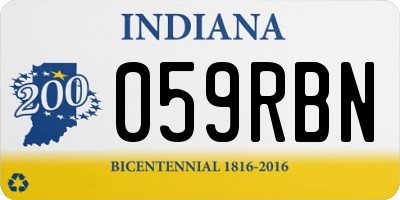 IN license plate 059RBN