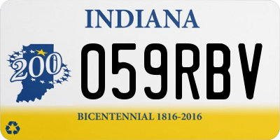 IN license plate 059RBV