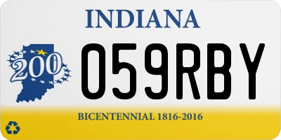 IN license plate 059RBY