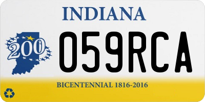 IN license plate 059RCA