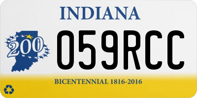 IN license plate 059RCC
