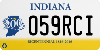 IN license plate 059RCI
