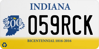 IN license plate 059RCK
