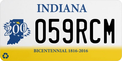 IN license plate 059RCM