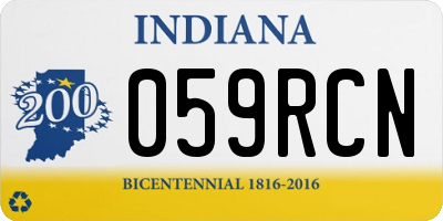 IN license plate 059RCN