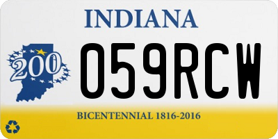 IN license plate 059RCW