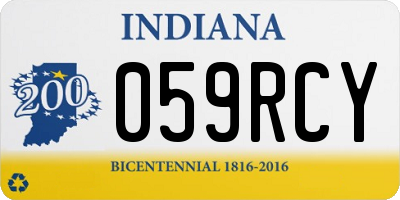 IN license plate 059RCY