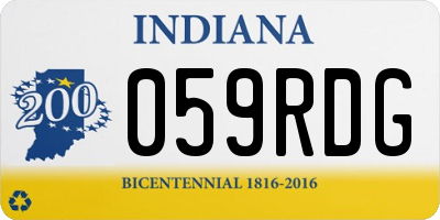 IN license plate 059RDG