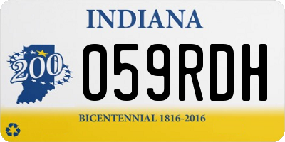IN license plate 059RDH