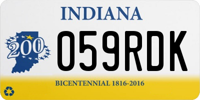 IN license plate 059RDK