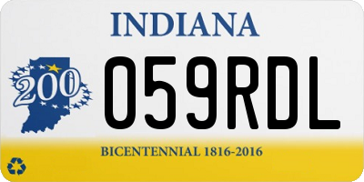 IN license plate 059RDL