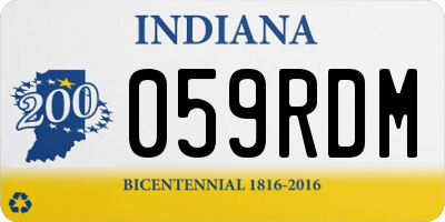 IN license plate 059RDM
