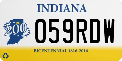 IN license plate 059RDW