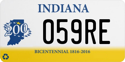 IN license plate 059RE