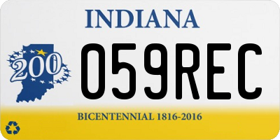 IN license plate 059REC