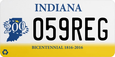 IN license plate 059REG