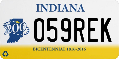 IN license plate 059REK