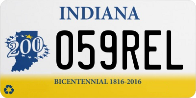IN license plate 059REL