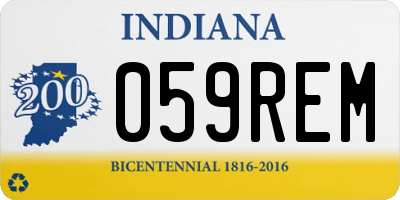 IN license plate 059REM