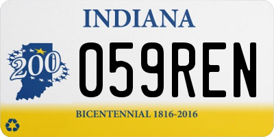 IN license plate 059REN