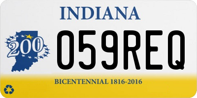 IN license plate 059REQ