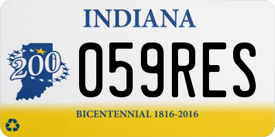 IN license plate 059RES