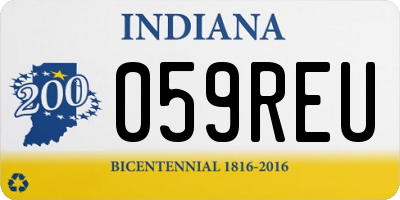 IN license plate 059REU