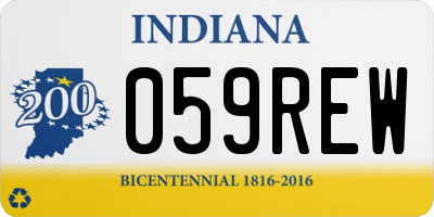 IN license plate 059REW