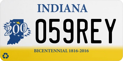 IN license plate 059REY