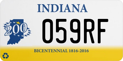 IN license plate 059RF