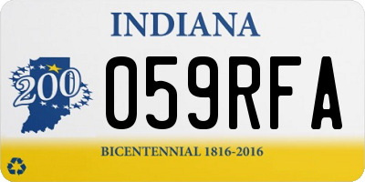 IN license plate 059RFA