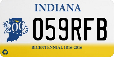IN license plate 059RFB