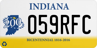 IN license plate 059RFC