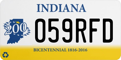 IN license plate 059RFD