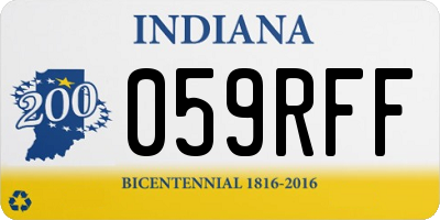 IN license plate 059RFF