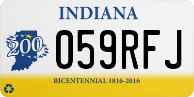 IN license plate 059RFJ