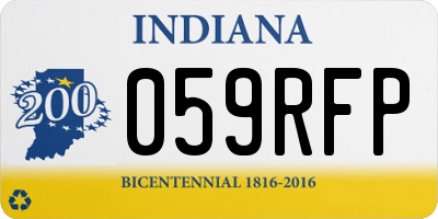 IN license plate 059RFP