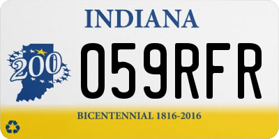 IN license plate 059RFR