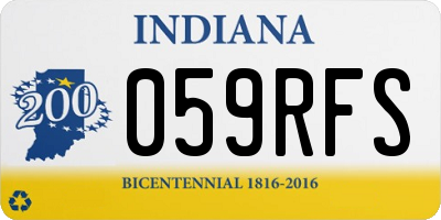 IN license plate 059RFS