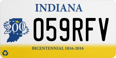 IN license plate 059RFV