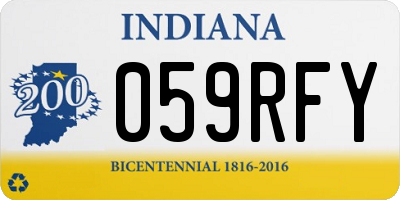 IN license plate 059RFY