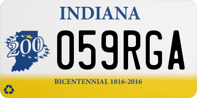 IN license plate 059RGA