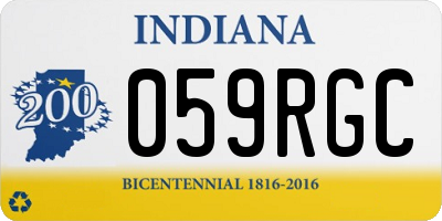IN license plate 059RGC