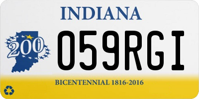 IN license plate 059RGI