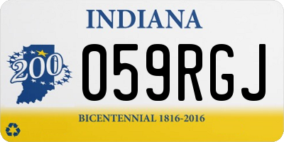 IN license plate 059RGJ