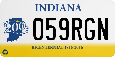 IN license plate 059RGN