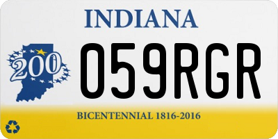 IN license plate 059RGR