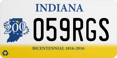 IN license plate 059RGS